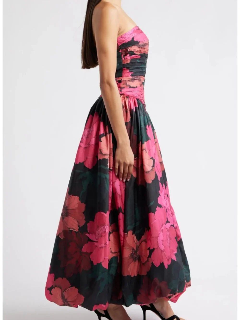 Georgina Pleated Strapless Gown - Size 8 - Picture 2 of 8